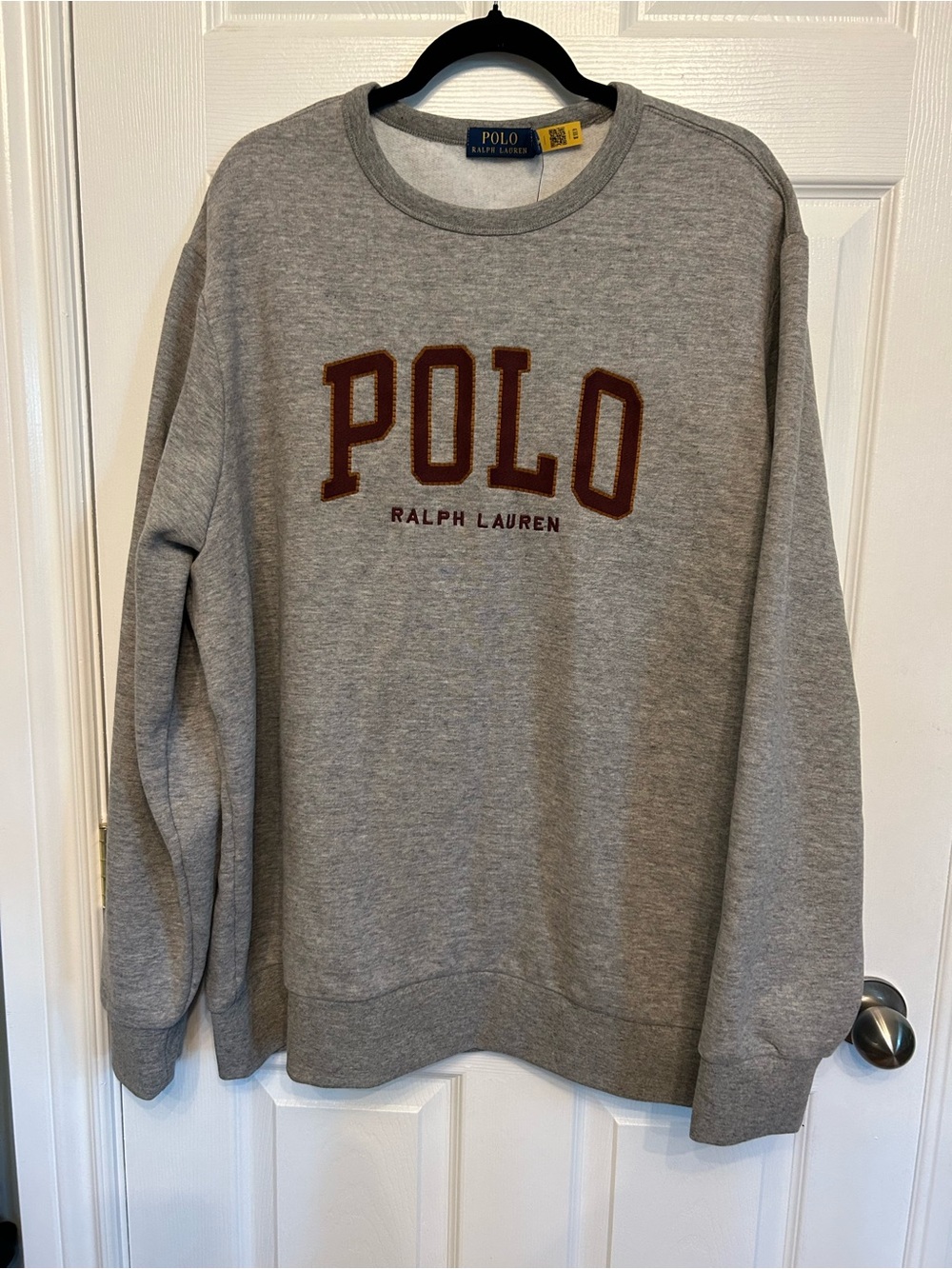 NWT Ralph Lauren RL Fleece Logo Sweatshirt Dark Vintage Heather Grey Size XXL